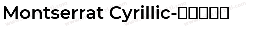 Montserrat Cyrillic字体转换